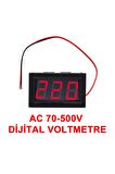 0.56' Ac 70-500v Dijital Kırmızı Voltmetre Iki Telli Panel Tip