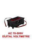 0.56' Ac 70-500v Dijital Kırmızı Voltmetre Iki Telli Panel Tip