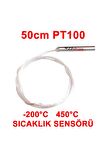 Pt100 Platinyum Isı Sıcaklık Sensörü 50cm Su Geçirmez -200c To 450c Metal Koruyucu Dalgıç Prob Terml