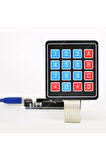 4 X 4 Matrix Membran Keypad 16 Buton Tuş Takımı Keyboard Klavye Alarm Şifre Kilit Röle Kontrol