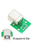 Usb Type B To Dip Çevirici Pcb Usb Haberleşme Deney Prototip 5v Usb Pinlerine Kolay Erişim Kartı