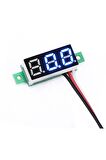 Voltmetre 0.28' 0-100v Mavi 3 Telli Dijital Led Gösterge Voltaj