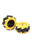 48mm Omni Mecanum Tekerlek Çifti 45 Derece Açılı 9 Roller 1:48