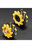 48mm Omni Mecanum Tekerlek Çifti 45 Derece Açılı 9 Roller 1:48