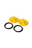 42mm Mini Rubber Tekerlek 3mm Mil Uyumlu Robot Oyuncak Wheel