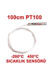 Pt100 Platinyum Isı Sıcaklık Sensörü 100cm Su Geçirmez -200c To 450c Metal Koruyucu Dalgıç Prob Term