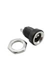5.5mm X 2.1mm Dc Güç Soketi Plastik Panel Montaj Tip Adaptör
