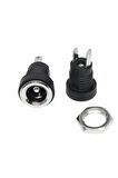5.5mm X 2.1mm Dc Güç Soketi Plastik Panel Montaj Tip Adaptör