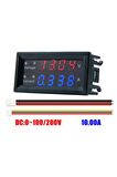 Panel Tip Dc 0-200v 10a Mv Voltmetre Ma Ampermetre M4430