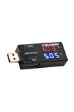 Çift Usb Çıkışlı Voltmetre Ampermetre Akım Voltaj Izleyici Şarj Kws-10va
