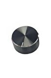 Alüminyum Pot Başlığı 30mm 6mm Tırtıklı Mil Siyah Metal Rotary Enkoder Potansiyometre Ses Kontrol