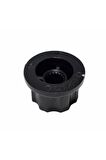 Plastik Pot Başlığı 16mm Siyah Gümüş Rotary Enkoder Ses Kontrol