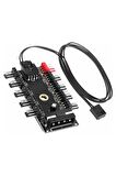 10lu Fan Kontrol Kartı Fan Çoklayıcı 4pin 3pin Pwm Fan Hub 10port