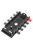 10lu Fan Kontrol Kartı Fan Çoklayıcı 4pin 3pin Pwm Fan Hub 10port