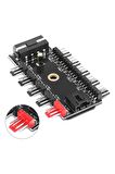 10lu Fan Kontrol Kartı Fan Çoklayıcı 4pin 3pin Pwm Fan Hub 10port
