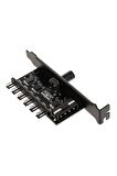 6 Port Fan Çoğaltıcı Hız Kontrol Kartı Molex Güç Giriş Soketi 12v