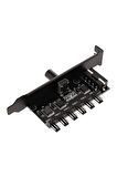6 Port Fan Çoğaltıcı Hız Kontrol Kartı Molex Güç Giriş Soketi 12v