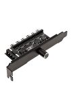 6 Port Fan Çoğaltıcı Hız Kontrol Kartı Molex Güç Giriş Soketi 12v