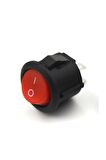 Yuvarlak 2 Pin Anahtar Rocker Switch Mini Buton Kırmızı Aç Kapa