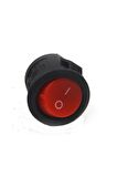 Yuvarlak 2 Pin Anahtar Rocker Switch Mini Buton Kırmızı Aç Kapa