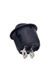 Yuvarlak 2 Pin Anahtar Rocker Switch Mini Buton Kcd1 Siyah Açma