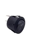 Yuvarlak 2 Pin Anahtar Rocker Switch Mini Buton Kcd1 Siyah Açma