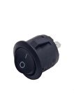 Yuvarlak 2 Pin Anahtar Rocker Switch Mini Buton Kcd1 Siyah Açma