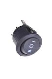 Yuvarlak 3 Pin Anahtar Rocker Switch Mini Buton Siyah 3 Durumlu