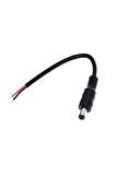 5.5mm X 2.1mm 15cm Adaptör Kablosu Erkek 22awg 80 Derece 300v