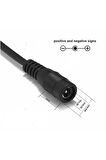 5.5mm X 2.1mm 15cm Adaptör Kablosu Dişi 22awg 80 Derece 300v