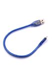 30cm Micro Usb Kablo Mavi 480 Mbps Usb 2.0 Hot Swap