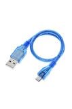 30cm Micro Usb Kablo Mavi 480 Mbps Usb 2.0 Hot Swap