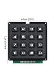 4x4 Matrix Tuş Takımı Keyboard Keypad 16 Buton Alarm Şifre