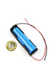 Tekli 1 Li 18650 Pil Yuvası Kablolu Tutucu 3.7v Pil Şarj Kutusu