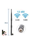 12dbi 39cm Anten Sma Erkek 2.4ghz 5.8ghz Dual Band Rf Gsm Wifi