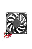 Dc 12v Fan 80x80mm 8x8cm Sessiz 2 Pin Fırçasız Soğutucu Kuluçka