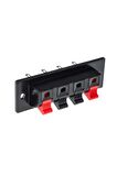 4lü Hoparlör Terminal Soketi Panel Montaj Tip Yaylı Speaker Ses