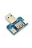 Usb To Type C Micro Usb Erkek Dişi Usb Port Konnektör Şarj Soket