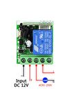 433mhz Rf 1 Kanal Röle Modül Dc 12v Kablosuz Pompa Fan Lamba Perde