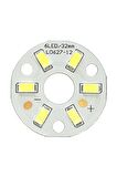 5730 12v 3w 32mm Beyaz Led Modül Aluminyum Pcb 6 Led Lamba Aydınlatma