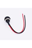 12mm Pbs-33b 2 Pin Push Buton Siyah 20cm Kablolu On Off 1a 250v