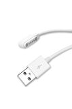 Usb 4 Pin Pogo Kablo Akıllı Saat Manyetik Sabitleyici Şarj Kablosu Usb 2.0