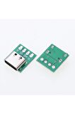 Usb Type C 4 Pin Dıp Çevirici Pcb Usb Dip Adaptör Kart