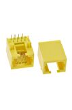 8p8c Plastik Sarı Rj45 Soket Ethernet Bağlantı Soketi 8 Pin Pcb