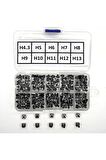 200 Adet 6x6mm Tact Buton Set 10 Farklı Yükseklikte 4 Pin Dokunmatik Anlık Basmalı Düğme Anahtar