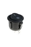 Yuvarlak 2 Pin Anahtar Rocker Switch Mini Buton Kcd1 Siyah 16mm