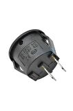 Yuvarlak 2 Pin Anahtar Rocker Switch Mini Buton Kcd1 Siyah 16mm