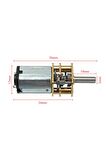 Ga12-n20 6v 30rpm Micro Dc Motor Dc 6v N20 Mini Metal Dişli Red