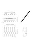 5 Adet 1x40 Pin Erkek Header Tek Sıra 2.54mm 180 Derece Kırılabilir