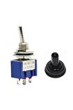 Mts-103 Mini Toggle Anahtar 3a 250v On / Off / On 3 Pin 3 Uyumlu Pozisyon Su Geçirmez Başlık